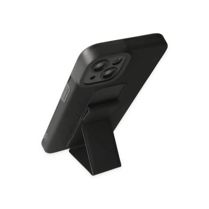 BFS  iPhone 14 Plus Kılıf Mega Standlı Silikon - Siyah