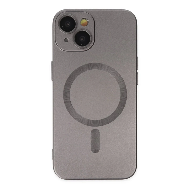 BFS  iPhone 14 Plus Kılıf Moshi Lens Magneticsafe Silikon - Füme