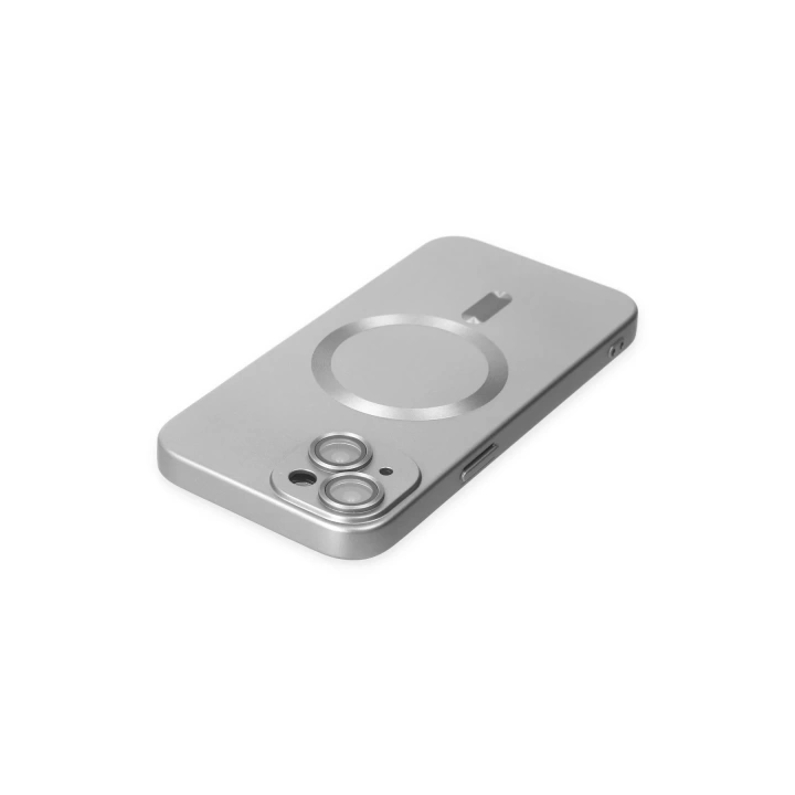 BFS  iPhone 14 Plus Kılıf Moshi Lens Magneticsafe Silikon - Gümüş