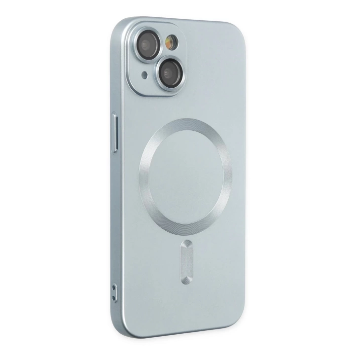 BFS  iPhone 14 Plus Kılıf Moshi Lens Magneticsafe Silikon - Sierra Blue