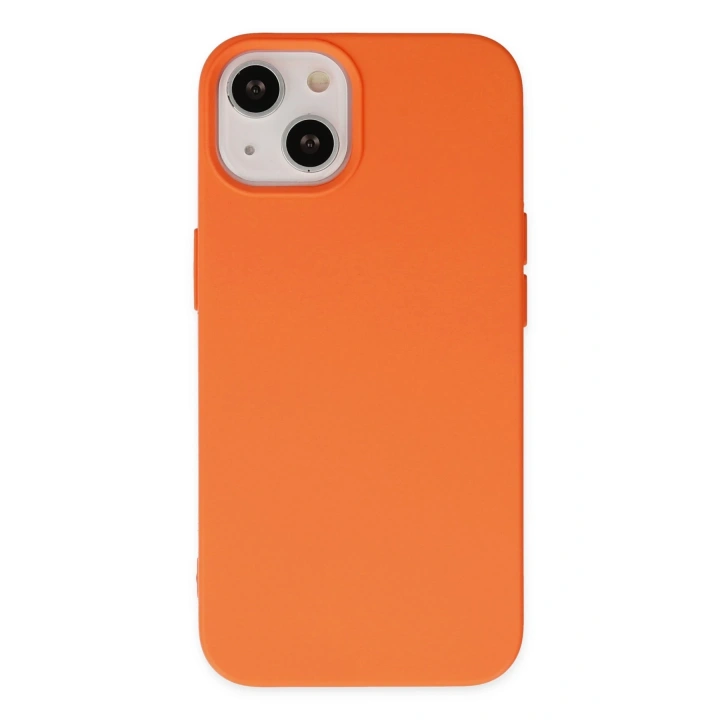 BFS  iPhone 14 Plus Kılıf Nano içi Kadife Silikon - Turuncu