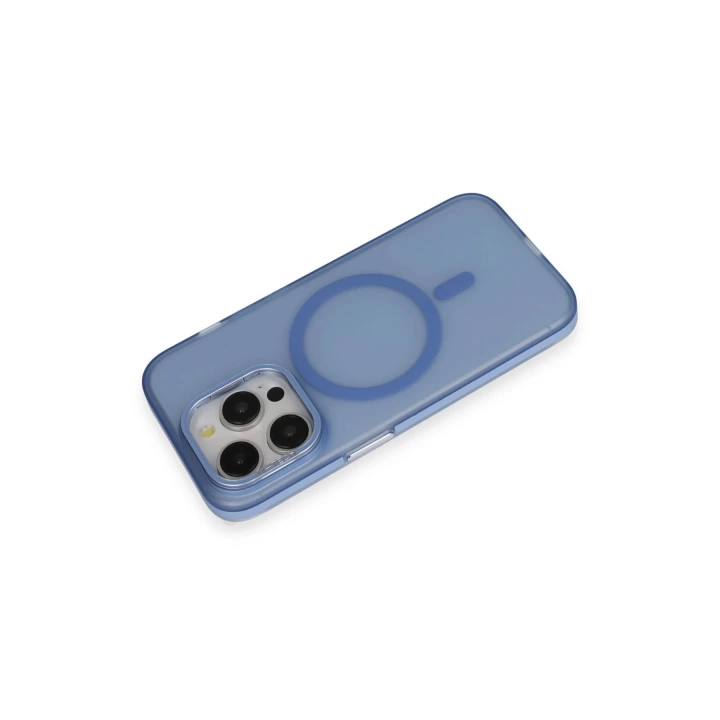 BFS  iPhone 14 Pro Frost Standlı Magsafe Kapak - Sierra Blue