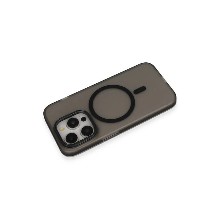 BFS  iPhone 14 Pro Frost Standlı Magsafe Kapak - Siyah