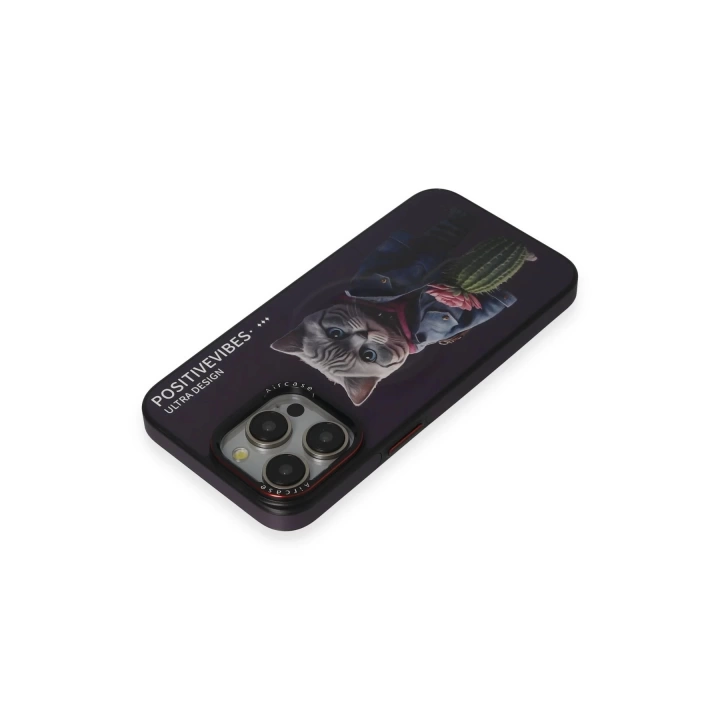 BFS  iPhone 14 Pro Fun Magsafe Kapak - Derin Mor