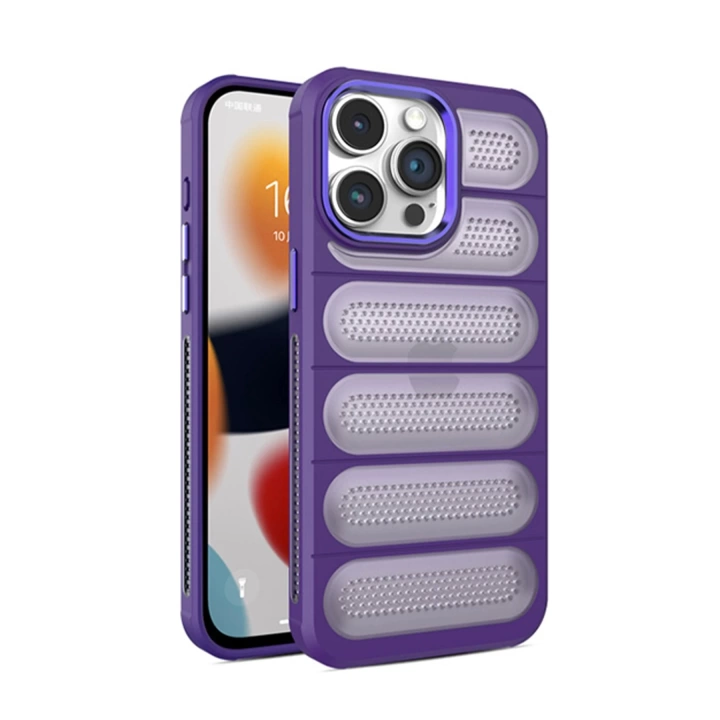 BFS  iPhone 14 Pro Kılıf Airmax Silikon Kapak - Derin Mor