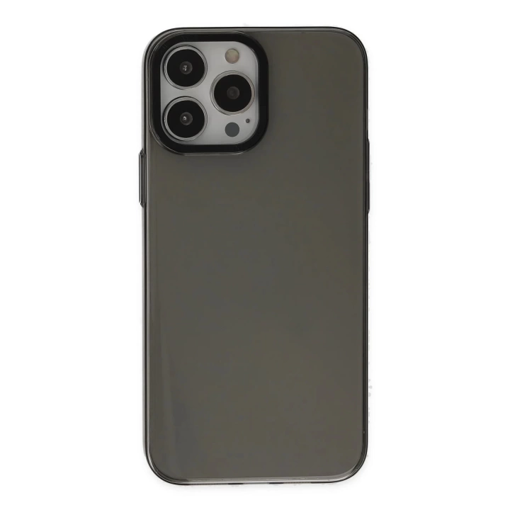 BFS  iPhone 14 Pro Kılıf Anka PC Sert Metal Kapak - Siyah