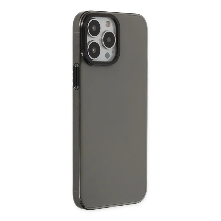 BFS  iPhone 14 Pro Kılıf Anka PC Sert Metal Kapak - Siyah