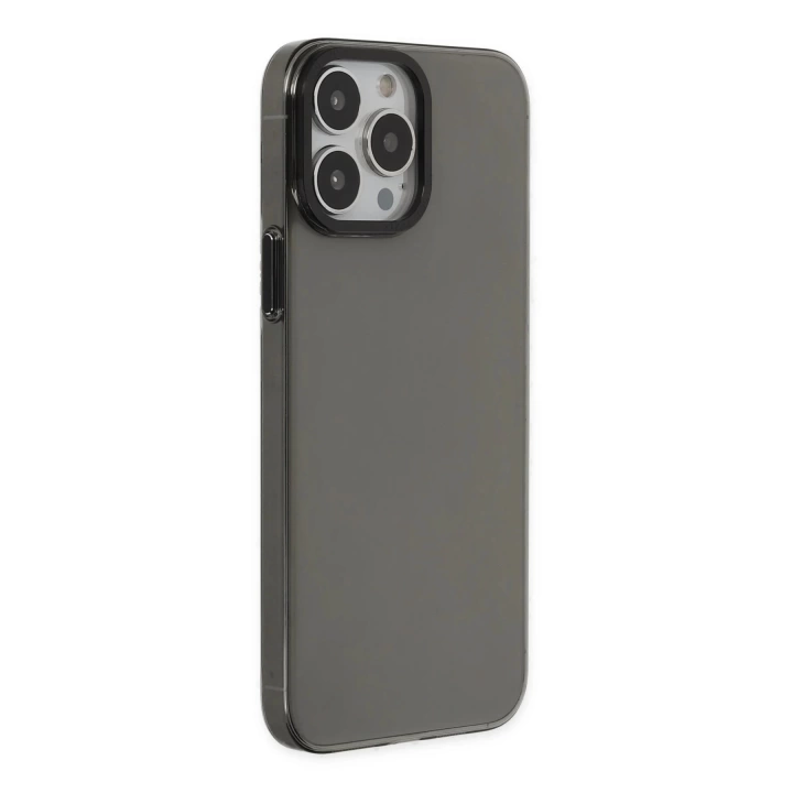 BFS  iPhone 14 Pro Kılıf Anka PC Sert Metal Kapak - Siyah