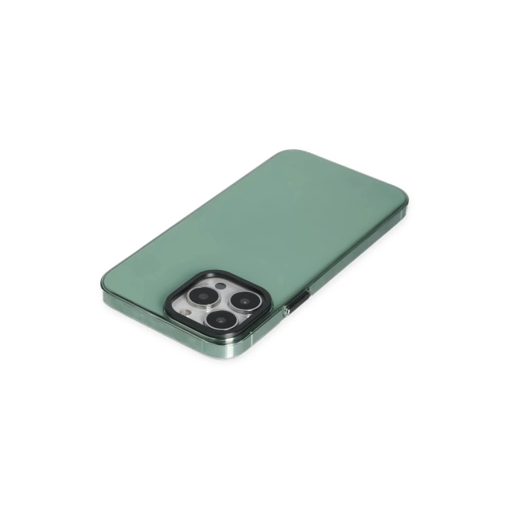 BFS  iPhone 14 Pro Kılıf Anka PC Sert Metal Kapak - Yeşil