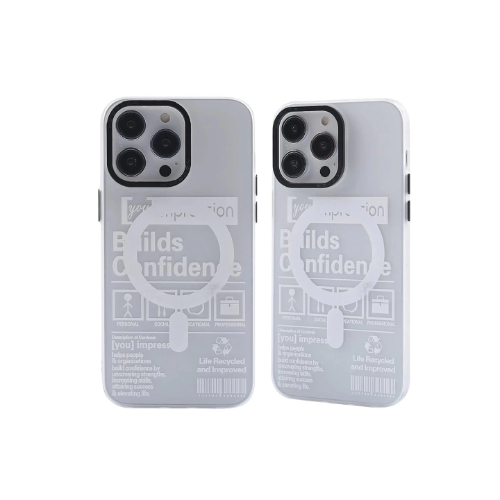 BFS  iPhone 14 Pro Kılıf Apollo Magneticsafe Desenli Kapak - Apollo Şeffaf - 4