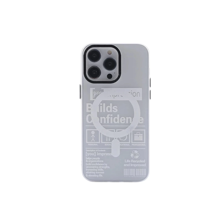 BFS  iPhone 14 Pro Kılıf Apollo Magneticsafe Desenli Kapak - Apollo Şeffaf - 4