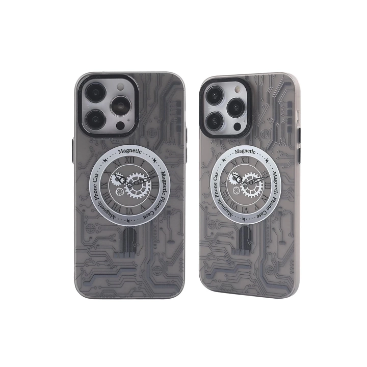 BFS  iPhone 14 Pro Kılıf Apollo Magneticsafe Desenli Kapak - Apollo Siyah - 1