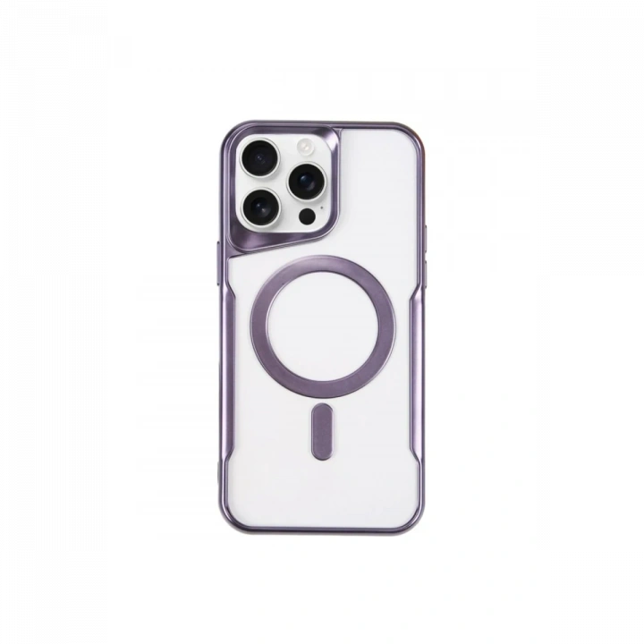 BFS  iPhone 14 Pro Kılıf Boyi Magsafe Silikon Kapak - Derin Mor