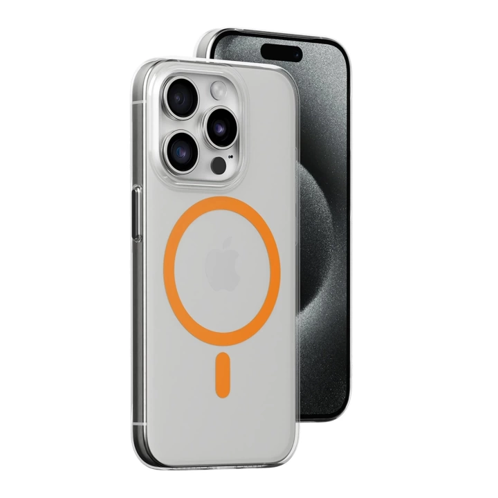 BFS  iPhone 14 Pro Kılıf Bubble Magsafe Kapak - Turuncu