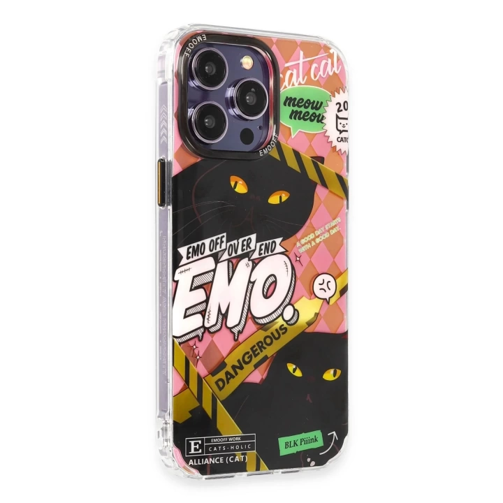 BFS  iPhone 14 Pro Kılıf Cat Desenli Kapak - Cat - 2