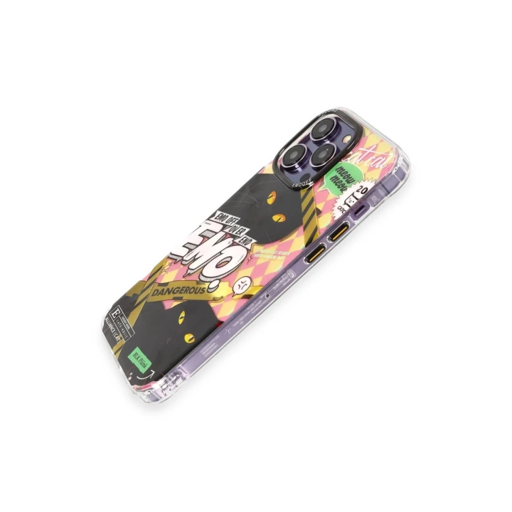 BFS  iPhone 14 Pro Kılıf Cat Desenli Kapak - Cat - 2