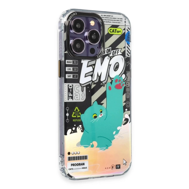 BFS  iPhone 14 Pro Kılıf Cat Desenli Kapak - Cat - 3