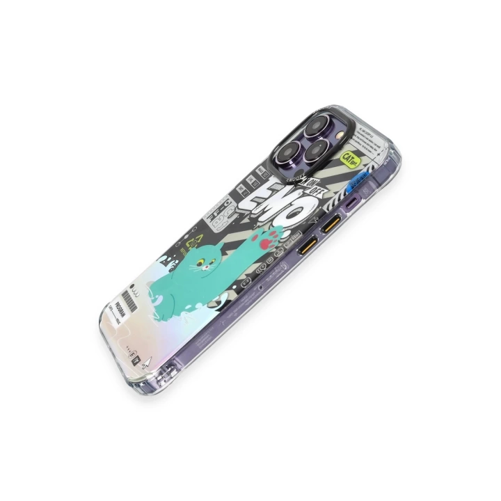BFS  iPhone 14 Pro Kılıf Cat Desenli Kapak - Cat - 3