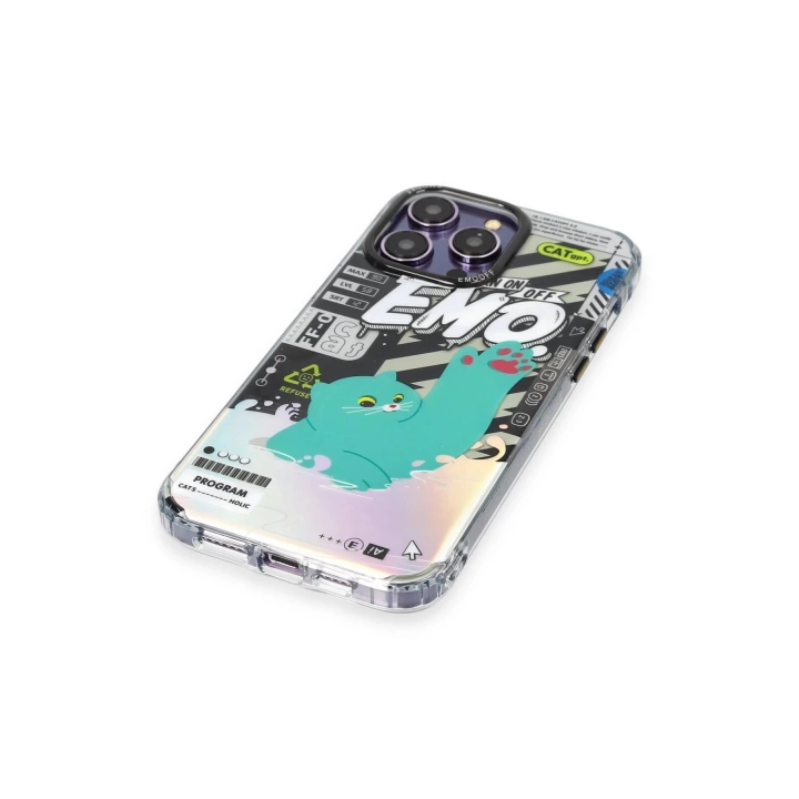 BFS  iPhone 14 Pro Kılıf Cat Desenli Kapak - Cat - 3