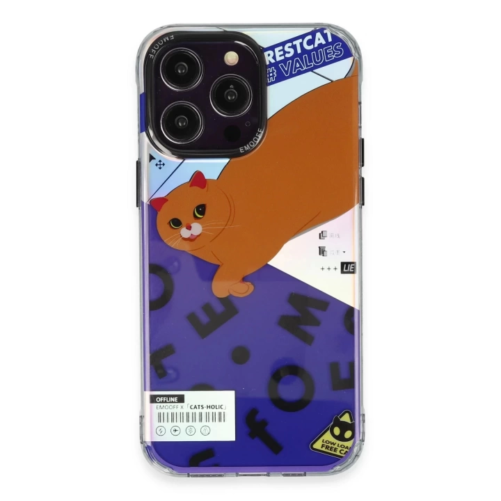BFS  iPhone 14 Pro Kılıf Cat Desenli Kapak - Cat - 4
