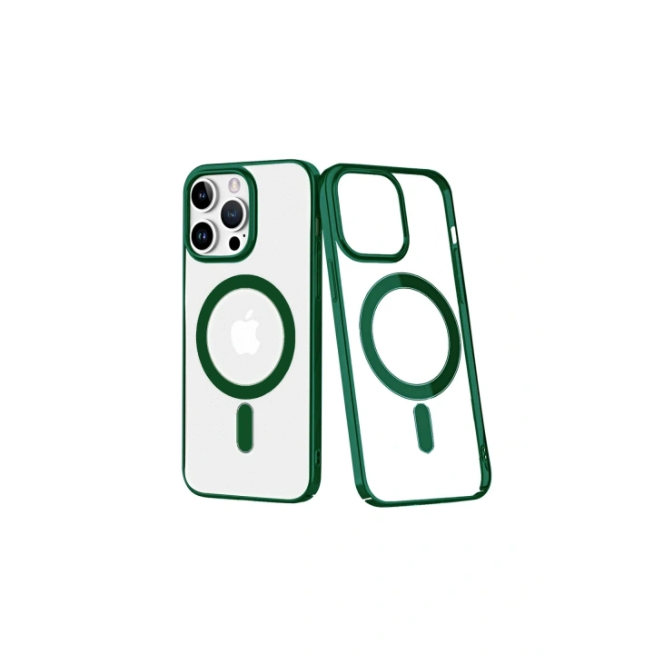 BFS  iPhone 14 Pro Kılıf Element Magneticsafe Sert Kapak - Köknar Yeşili