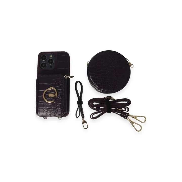 BFS  iPhone 14 Pro Kılıf Ermes Kapak - Derin Mor