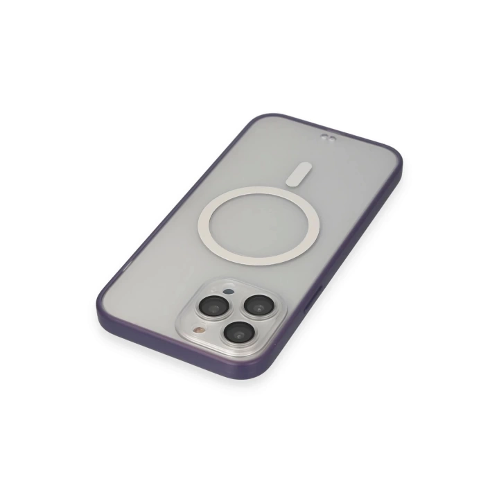 BFS  iPhone 14 Pro Kılıf Grand Magneticsafe Kapak - Mor