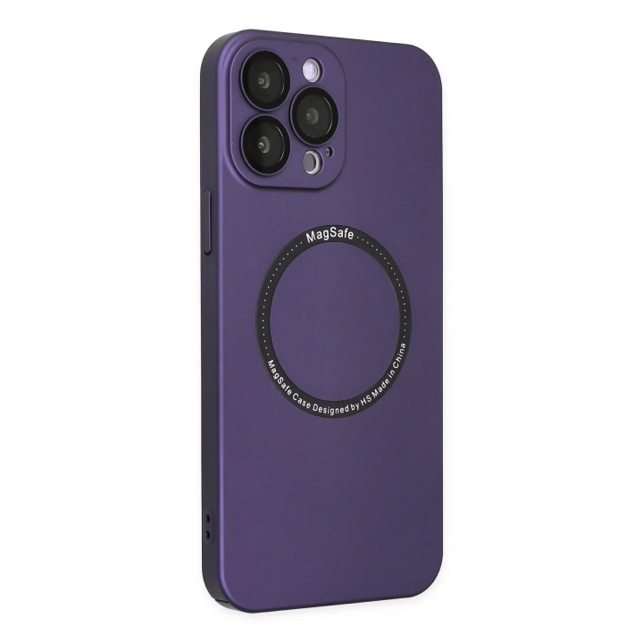 BFS  iPhone 14 Pro Kılıf Jack Magneticsafe Lens Silikon - Mor