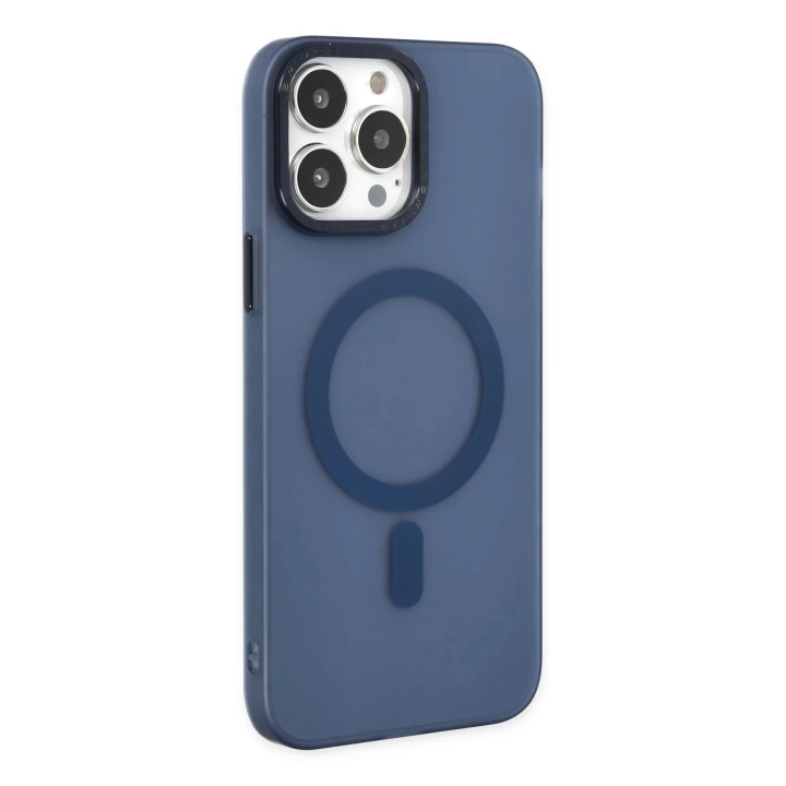 BFS  iPhone 14 Pro Kılıf Lodos Magneticsafe Mat Kapak - Mavi