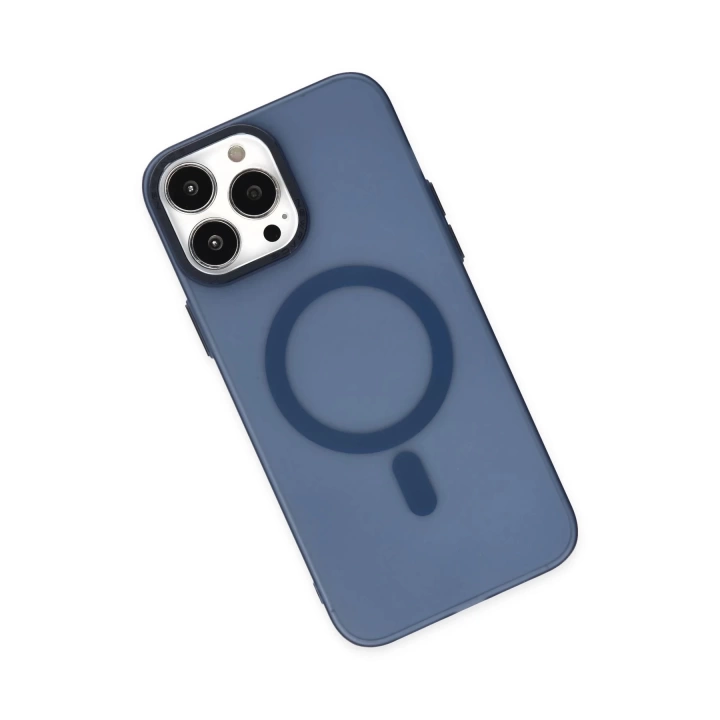 BFS  iPhone 14 Pro Kılıf Lodos Magneticsafe Mat Kapak - Mavi