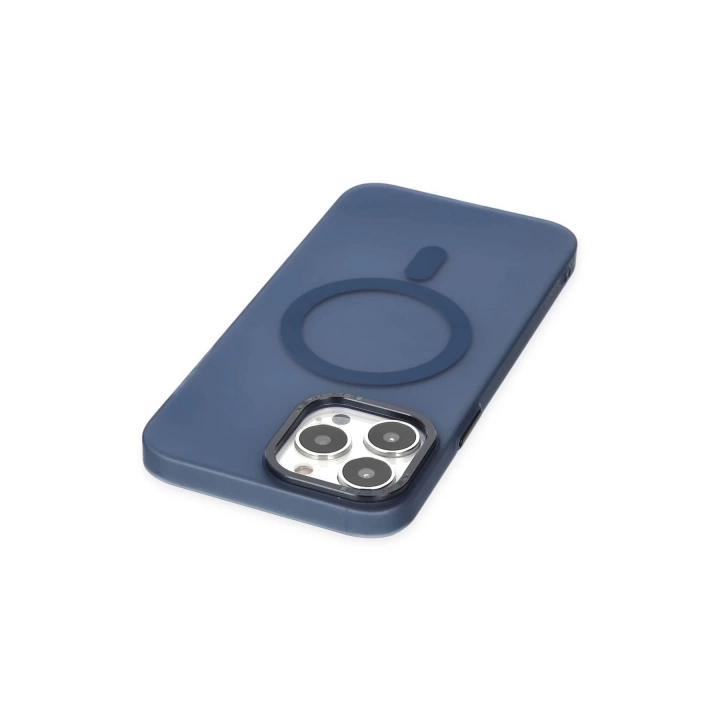 BFS  iPhone 14 Pro Kılıf Lodos Magneticsafe Mat Kapak - Mavi