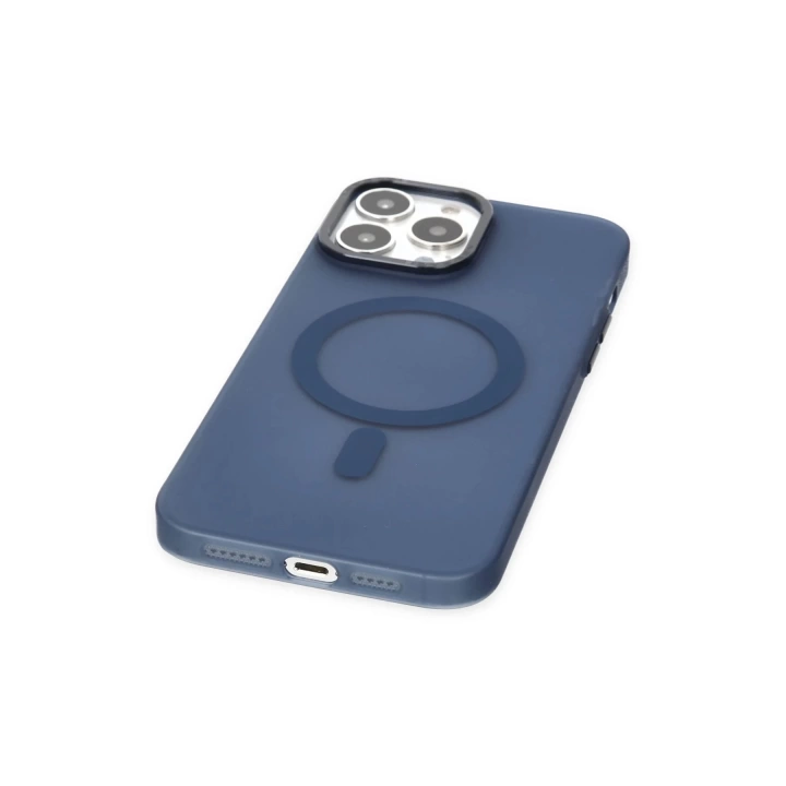 BFS  iPhone 14 Pro Kılıf Lodos Magneticsafe Mat Kapak - Mavi
