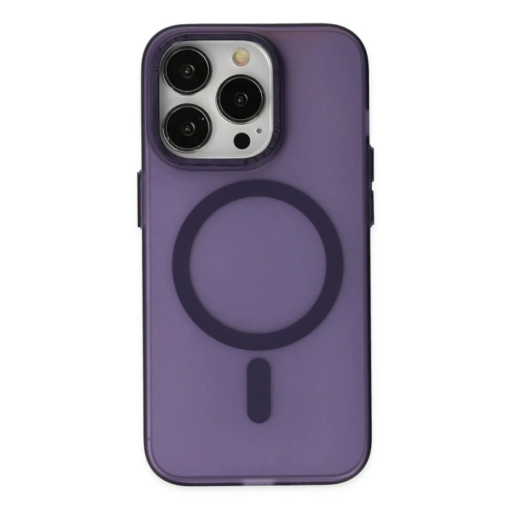 BFS  iPhone 14 Pro Kılıf Lodos Magneticsafe Mat Kapak - Mor