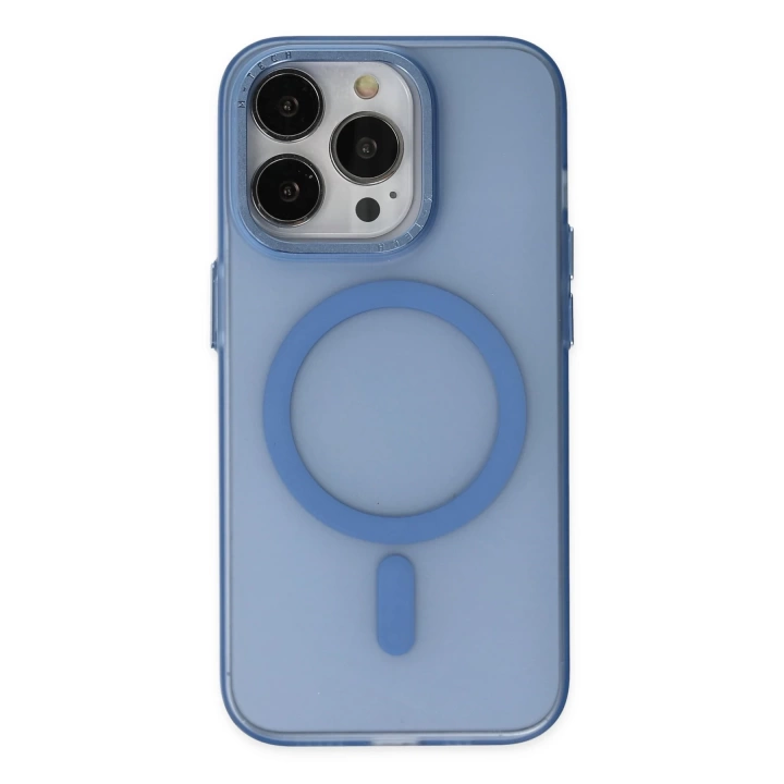 BFS  iPhone 14 Pro Kılıf Lodos Magneticsafe Mat Kapak - Sierra Blue
