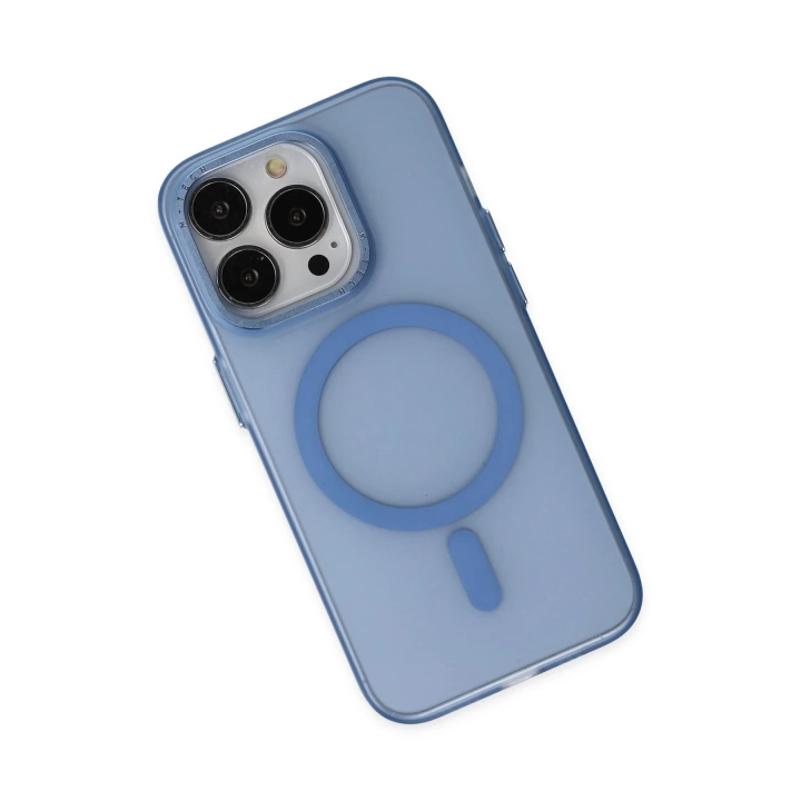 BFS  iPhone 14 Pro Kılıf Lodos Magneticsafe Mat Kapak - Sierra Blue