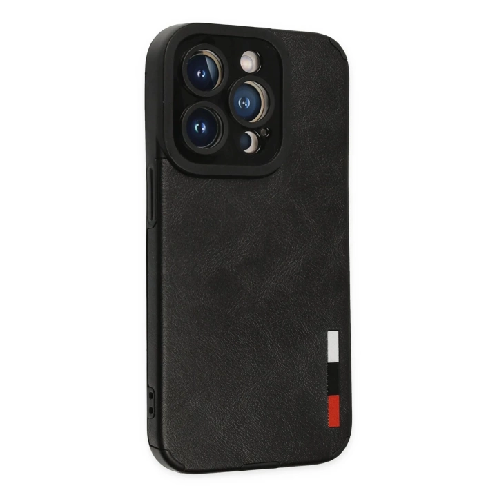 BFS  iPhone 14 Pro Kılıf Loop Deri Silikon - Siyah