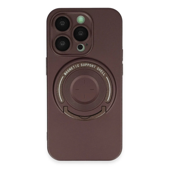 BFS  iPhone 14 Pro Kılıf Lukka Magneticsafe Kapak - Kahverengi