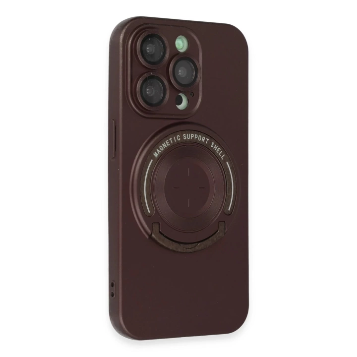 BFS  iPhone 14 Pro Kılıf Lukka Magneticsafe Kapak - Kahverengi