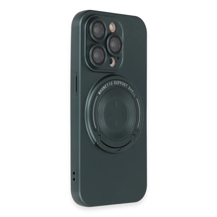BFS  iPhone 14 Pro Kılıf Lukka Magneticsafe Kapak - Koyu Yeşil