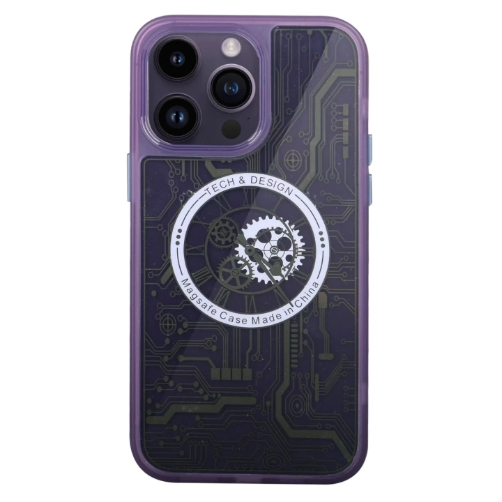 BFS  iPhone 14 Pro Kılıf Magic Magneticsafe Silikon - Derin Mor