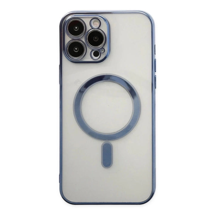 BFS  iPhone 14 Pro Kılıf Magneticsafe Lazer Silikon - Sierra Blue