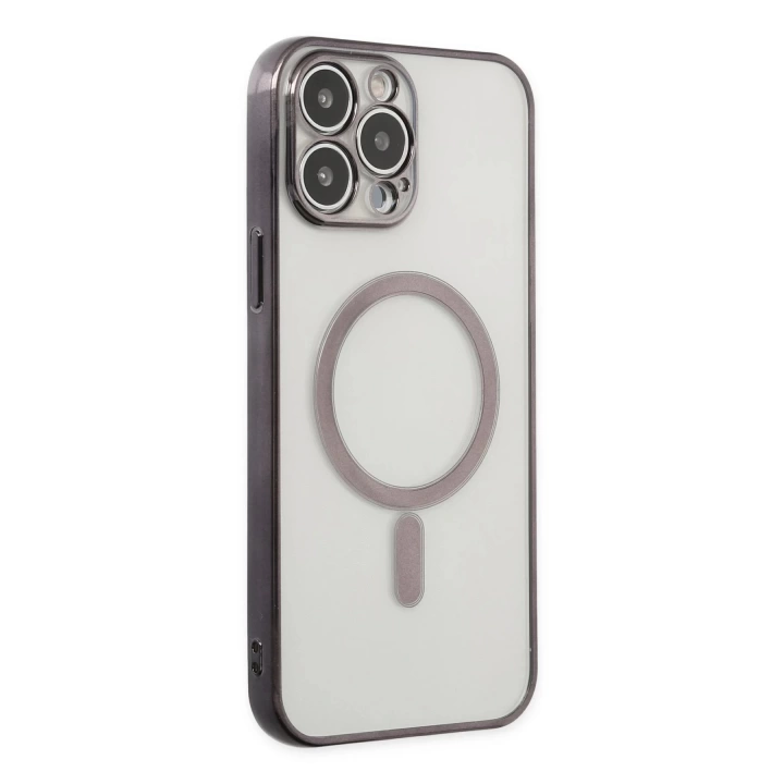 BFS  iPhone 14 Pro Kılıf Magneticsafe Lazer Silikon - Siyah