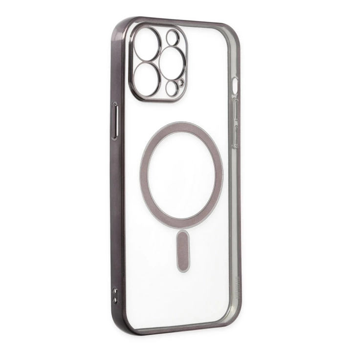 BFS  iPhone 14 Pro Kılıf Magneticsafe Lazer Silikon - Siyah