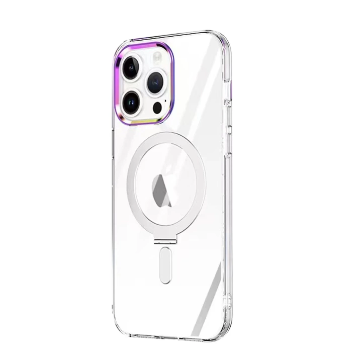 BFS  iPhone 14 Pro Kılıf  Magneticsafe Standlı Kapak - Şeffaf