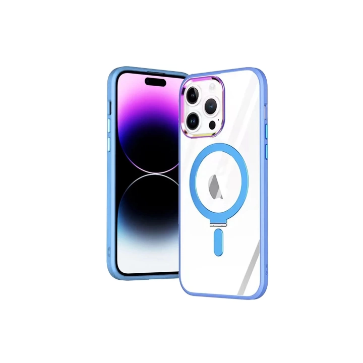 BFS  iPhone 14 Pro Kılıf  Magneticsafe Standlı Kapak - Sierra Blue