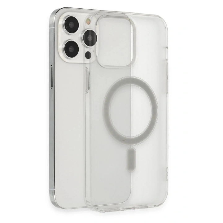 BFS  iPhone 14 Pro Kılıf Matte Şeffaf Magneticsafe - Şeffaf