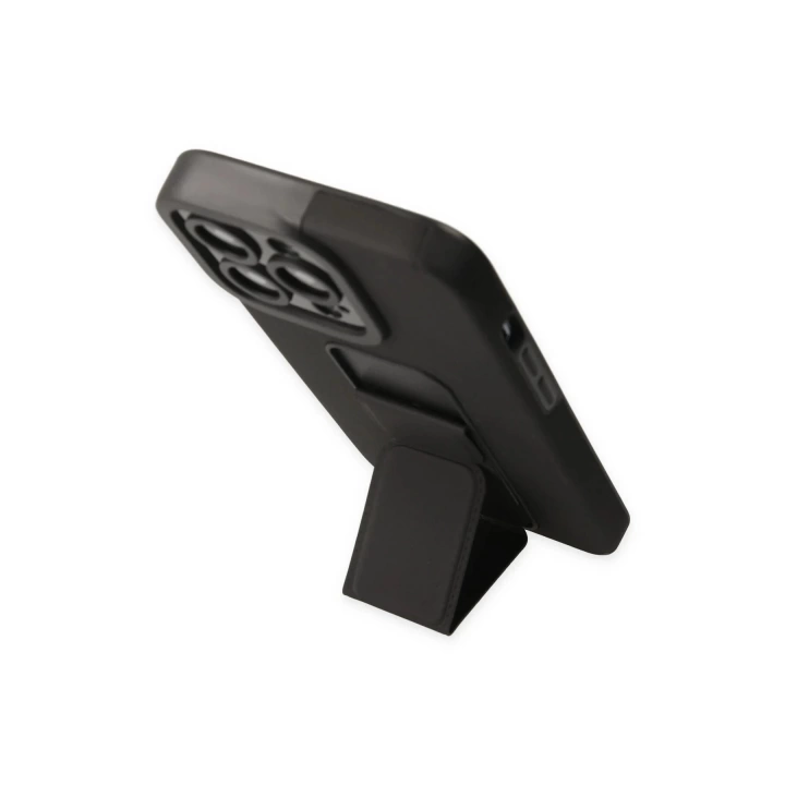 BFS  iPhone 14 Pro Kılıf Mega Standlı Silikon - Siyah
