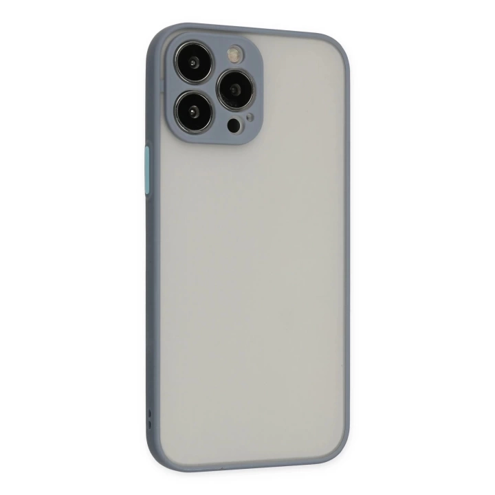 BFS  iPhone 14 Pro Kılıf Montreal Silikon Kapak - Gri