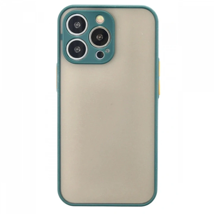 BFS  iPhone 14 Pro Kılıf Montreal Silikon Kapak - Yeşil