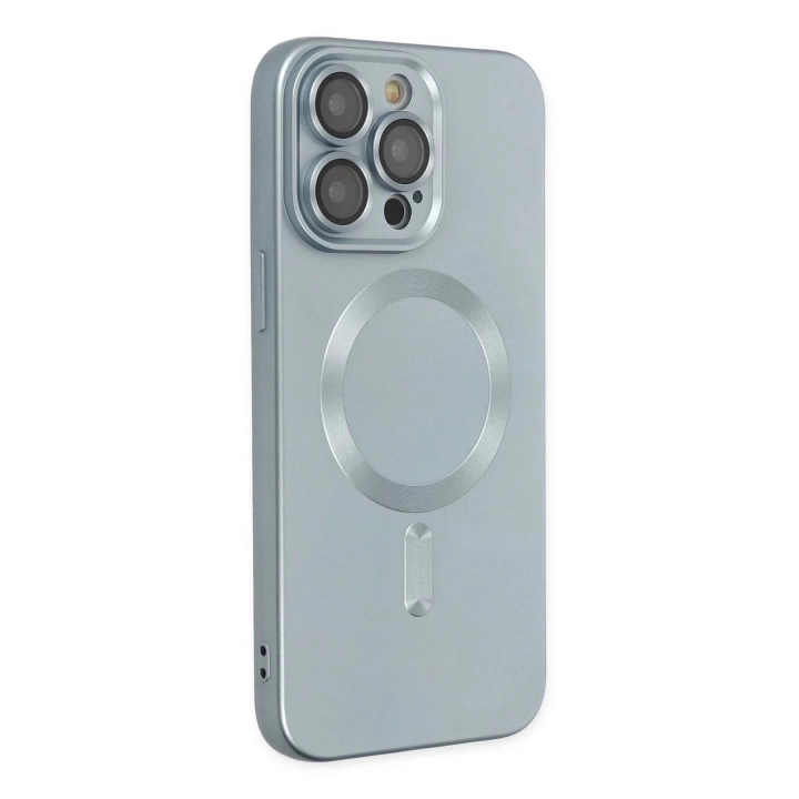 BFS  iPhone 14 Pro Kılıf Moshi Lens Magneticsafe Silikon - Sierra Blue